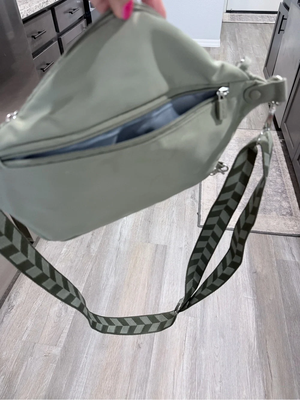 Light Sage Crossbody Bag with Adjustable Strap - Picture 5 of 5